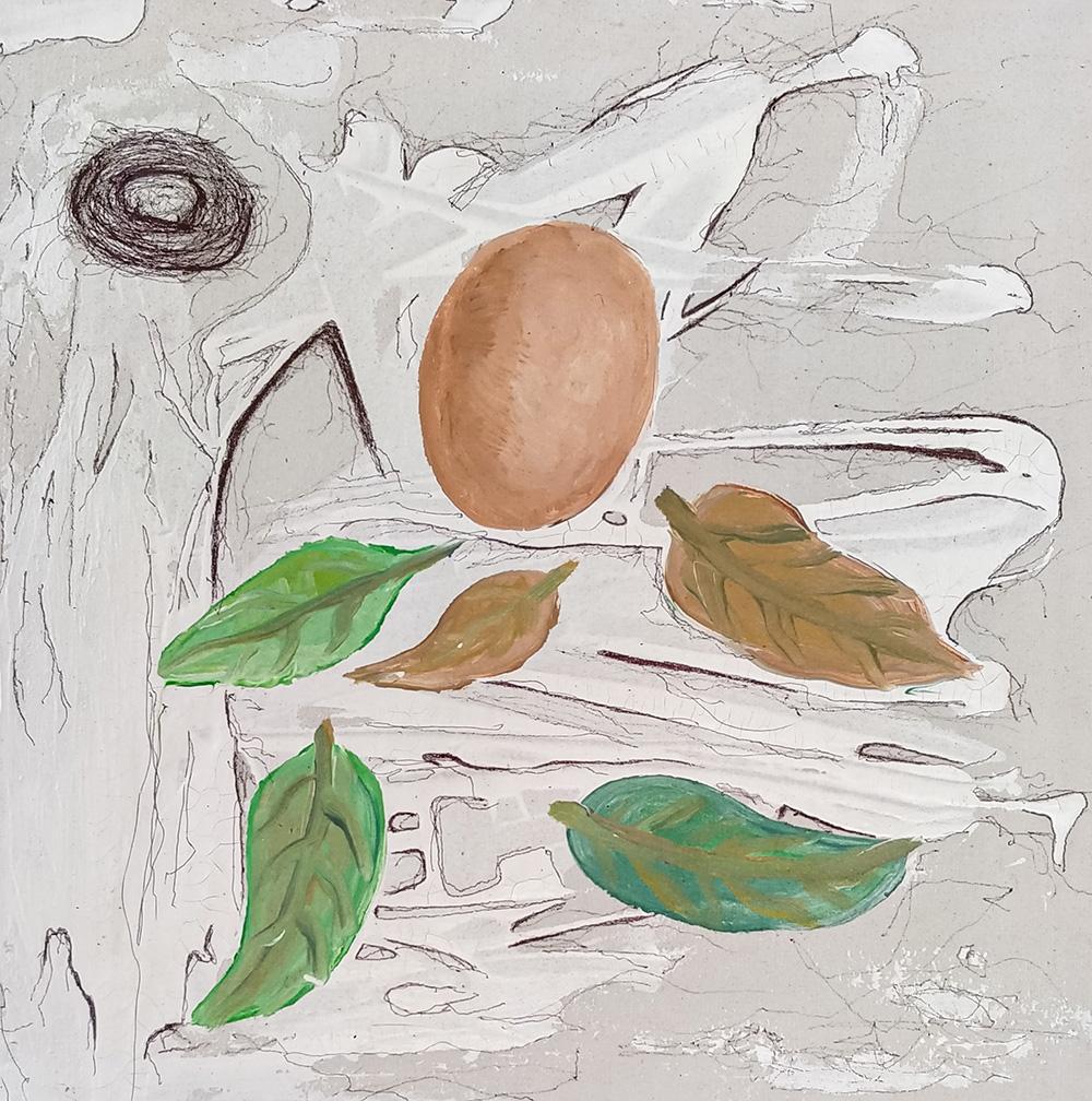 Muaz Giras_Future Behind The Shell_Mix Media on Canvas_30x30cm_2022 1