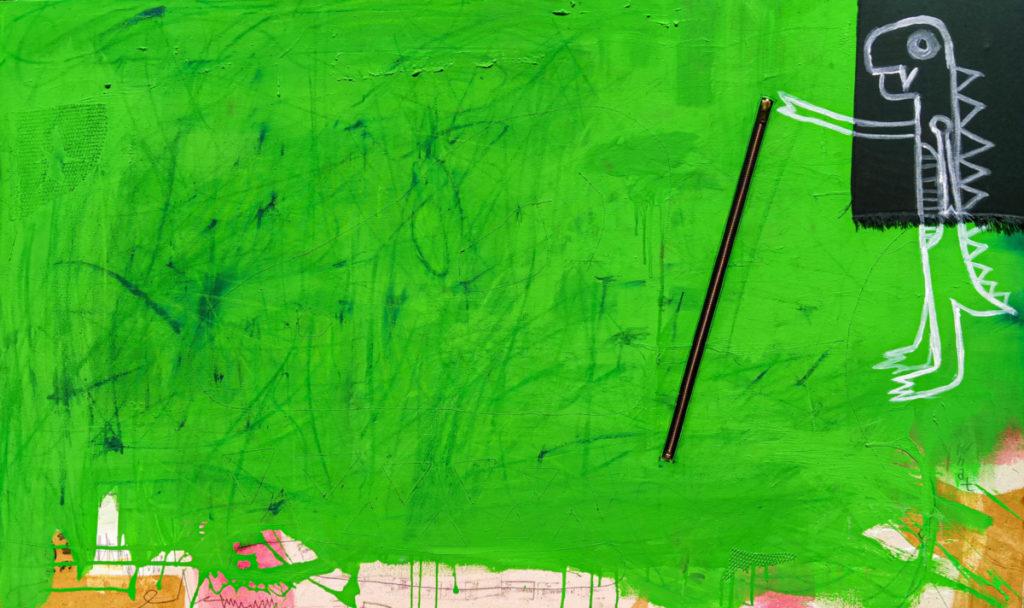 Muaz Giras Save Fontana Mix media on Canvas, 2022