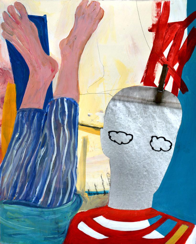 Tatana Kellner. End of Summer, acrylic on paper, 22" x 30", 2021