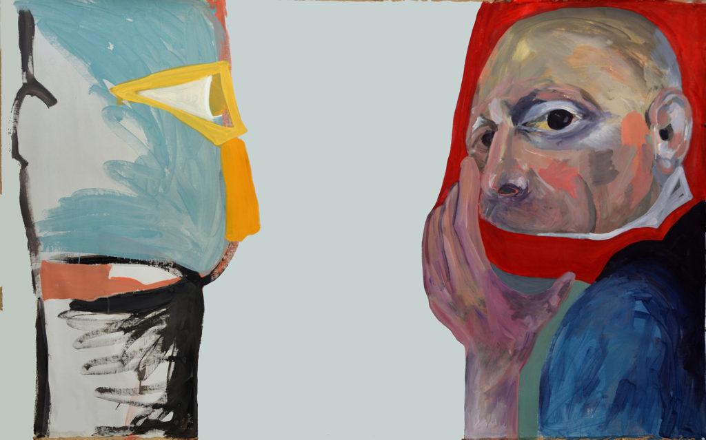 Tatana Kellner. Narcissus, acrylic on canvas, 44" x 69.5", 2020