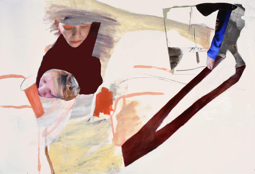 Tatana Kellner. Still dreaming, digital print and acrylic on paper, 50" x 72", 2022