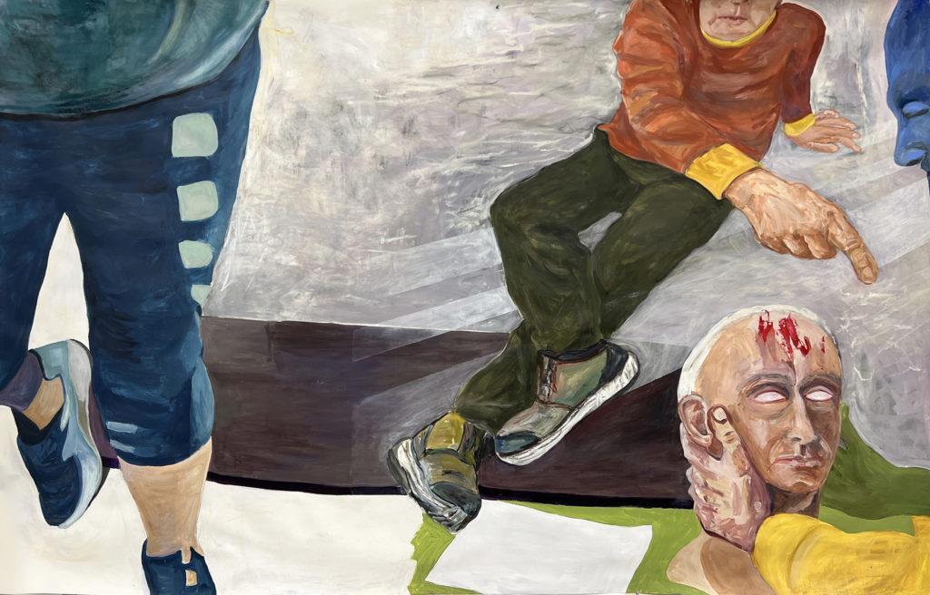 Tatana Kellner. Unseen Dangers, acrylic on paper, 72" x 110", 2022