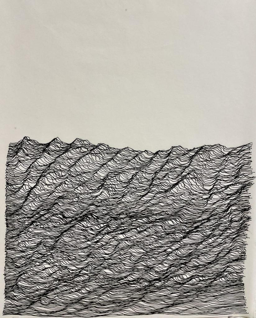 Strauhal Ernest Untitled 2, Pen and ink on vellum, 8.5"x11", 2022